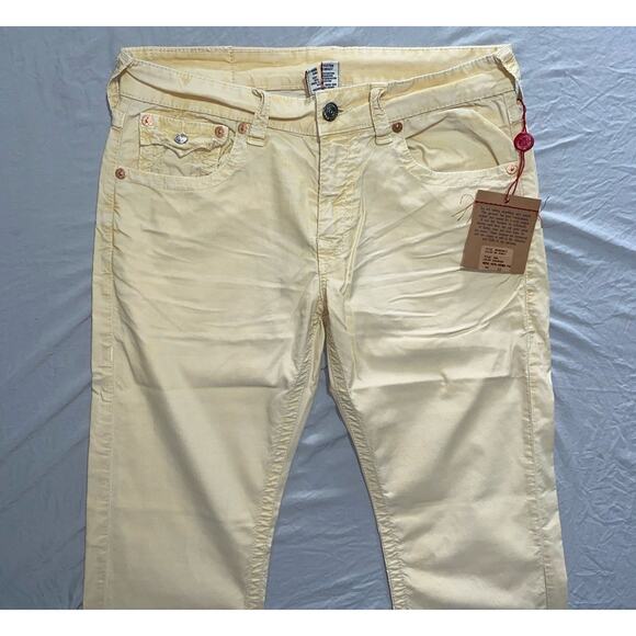 True Religion 'Ricky' Micro Corduroy Flap Pocket Jeans, Pants. Yellow, 33X33.5 - Picture 5 of 8